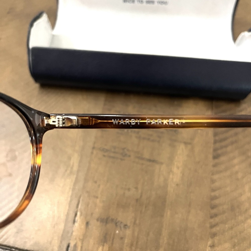 Warby Parker Watts‎ M 280 Sugar Maple Eyeglasses Frame 49-18-145 w/Case - Picture 3 of 4